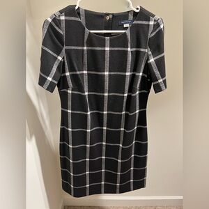 Elegant Black and White Checkered Dress